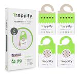 Trappify Ultimate Moth Traps: Moth Balls, Adhesive Moth Traps for Clothes - Effective Pantry Moth Traps for Home, Kitchen, Closet, Cabinet, Storage Rooms, Cupboard | Easy Setup (4 Pack)