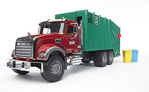 Bruder 1:16 Mack Granite 69cm Garbage Truck Rear Loading Red/Green Kids Toy 4y+