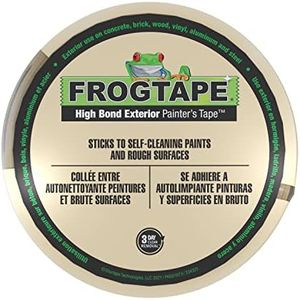 Frog Tape High Bond Exterior Painters Masking Tape 36mm x 55m, High Adhesion for Painting Outdoors, Painters Tape for Exterior Surfaces, Wood, Metal, PVC and Glass