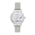 Olivia Burton Analogue Quartz Watch for Women with Grey Leather Strap - OB16WL86