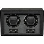 ROTHWELL Double Watch Winder for Automatic Watches with Quiet Motor with Multiple Speeds and Rotation Settings (Black/Grey)