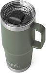 Yeti Rambler 20 oz Travel Mug, Stainless Steel, Vacuum Insulated with Stronghold Lid, Camp Green