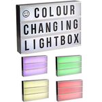 A4 Colour Changing Cinematic Light Up Box Led Sign Letters Numbers & Symbols - Battery Operated