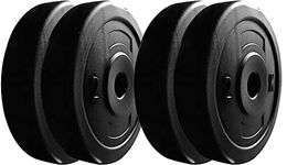 Simran Sports Vinyl Coated PVC Dumbbell Plates, 8 Kg Weight Plates, 2Kg X 4 (Black)