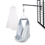 beetot Cotton New Born Baby Swing Cradle (Jhula) Set | Cradle Swing, Mosquito Net, Spring, Triangle Hanger, Window Hanger | Weight Capacity Up To 20Kg | Age From 0-12 Months | Jhula (Melanchi), Chiku