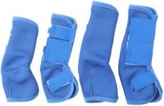 Gallopoff Horse Fly Boots Set of 4, Breathable Comfy Mesh Fly Boots for Horses, Non-Slip Horse Fly Leggings No More Stomping & Horsefly Nuisance Darkblue Full
