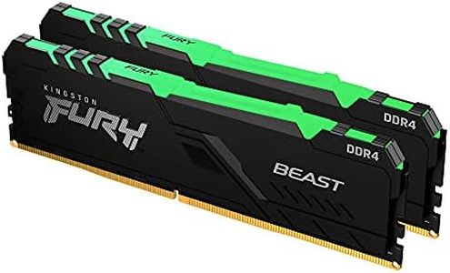 Kingston FURY Beast RGB 16GB (2x8GB) 3200MT/s DDR4 CL16 Memoria Gaming Kit per Computer Fissi Kit da 2 KF432C16BBAK2/16