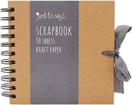 Set of Scratch & Sketch Kraft Small/Medium/Large Square Scrapbook- Quality Brown Kraft Paper Scrapbook with Ribbon (Small 15cm x 15cm - 50 Sheets)