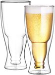 CnGlass Beer Glasses 13.5OZ,Double 