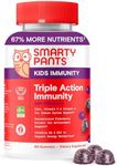 SmartyPants Kids Immunity Elderberry Gummies: Kids Immune Support Supplement, Vitamin C, Vitamin D, Vitamins B6 & B12 and Zinc, Gluten Free, Elderberry Flavor, 60 Count (30 Day Supply)