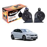 Oshotto 12V Car Horn- Trumpet Sound 2Pc Set(Low + High) Compatible with Volkswagen Polo