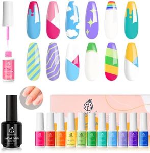 Beetles Nude Gel Nail Polish 15ml Neutral Color with 12 Rainbow Colorful Pastel Gel Art Paint for Trendy Swirl Nails Bright Spring Summer