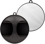 Kurtzy Lightweight Handheld Round Hairdressing Mirror - Use the Handle or Hang on the Wall for Barbers, Salons and Beauticians - Viewing Mirror for Back of the Head Haircuts and Styling