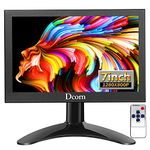 Dcorn 7 inch Mini Monitor,Small HDMI Monitor 1080P IPS Computer Monitors Support HDMI VGA BNC AV Input with Wall Bracket&Remote Control 1280x800 Pixel,160 Full Viewing w/Speaker