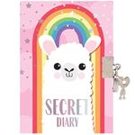 Sixstore A6 Undated Girls Top Secret Diary with Lock and Key (Lama)