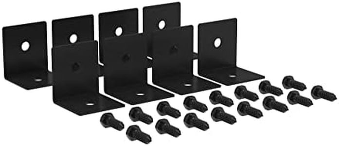 National Hardware Raised Garden Bed Corner Brackets, Metal Corner Brackets and Screws for Wood Planter Box, Black
