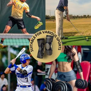 Lusenone Copper Elbow Support 2-Pack – Compression Sleeves