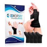 Dropsky Compression Gloves, Breathable Arthritis Gloves for Women and Men, Wrist Brace Compression Gloves for Arthritis, Pain Carpal Tunnel, Fits Both Hands, Fingerless Glovest, 4 Pack (Black)