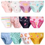 JackLoveBriefs Girls Soft Cotton Underwear with 12 Packs Baby Panties Assorted Briefs(3-4T)