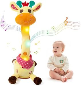 Emoin Dancing Giraffe Toy, Tanlking Giraffe Toys Musical Mimicking Toy, Singing 10 Pcs Songs for Baby Boys Girls, Repeating What You Say, Sing+Dancing+Recording+LED