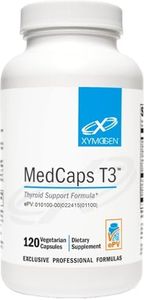 XYMOGEN MedCaps T3 - Thyroid Support Formula with Vitamins + Herbs - Selenium, Zinc, Vitamin E + C, Ashwagandha, Guggul Extract, and Iodine Supplement (120 Capsules)