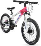 CYBIC 20 Inch Mountain Bike for Boys Girls, Youth MTB Bicycle 21 Speeds Iron Frame Bicycle, Multiple Colors