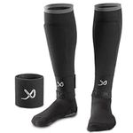 LUX Football Sock Sleeves with Free Guard Stays for Men/Boys/Youth Compatible with Football Grip Sock