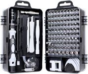 Meshiv Screw Driver Tool Set Kit, Tool Kit, 115 in 1 Screwdriver Set, Electronics Magnetic Repair Tool Kit with Case for Repair Computer, iPhone, PC, Laptop, Game Console, Watch, Glass (Grey)