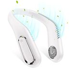 MATEPROX Portable Neck Fan,2023 New Bladeless Cooling Personal Hands Free Headphone Design Mini Fans with 3 Speeds and USB Rechargeable 360° Twist for Indoor,Outdoor,Sports(White)