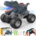 Dinosaur Toys Car, Chardfun Remote Control Cars for Kids Dinosaur Toys RC Truck with Lights Outdoor Toys Birthday Gifts for Kids 3-5 4-7 8-12 Year Old