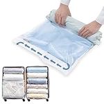 TAILI Travel Compression Vacuum Bags 12 Pack, Roll Up Space Saver Bags (6 Large, 6 Medium), Vacuum Travel Bags for Clothes, Travel Essentials