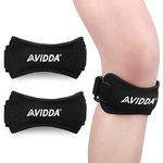 AVIDDA Patella Tendon Knee Support Strap 2 Pack,Adjustable Knee Brace&Knee Pain Relief Support Strap for Women and Men Dancing,Weight Lifting,Squats,Ride a Bicycle,Hiking Running