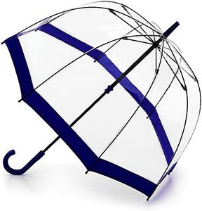 Fulton Birdcage 1 Women's Umbrella, Navy Border, One Size, Stick Umbrella