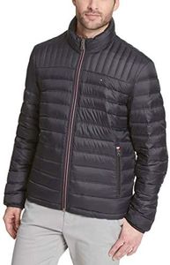 Tommy Hilfiger Men's Ultra Loft Lightweight Packable Puffer Jacket (Standard and Big & Tall), Black, Large