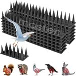 Anti Bird Spikes -(Black, Pack of 100) Deter Pigeons, Dogs, Monkeys, Crows, Kabootars - Protect AC, Balcony, Windows - Easy Install, Weatherproof - Home Defense Solution (100)