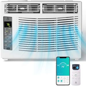 GarveeHome 6000 BTU Window Air Conditioner, 115V Window Mount Air Conditioner AC Window Unit for Rooms up to 250 Sq.Ft with Remote Control, Window Mounting Kit, Window AC Unit for Apartment, Bedroom