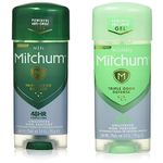 Mitchum Antiperspirant Deodorant Stick for Men + Women, Triple Odor Defense Gel, 48 Hr Protection, Unscented, 96g (2 Pack)