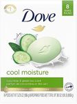 Dove Skin Care Beauty Bar For Softer Skin Cucumber And Green Tea More Moisturizing Than Bar Soap 3.75 oz, 8 Bars