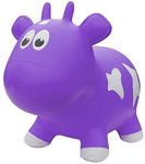 Farm Hoppers Inflatable Bouncing Purple Cow with Pump by Farm Hoppers