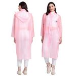 HACER Victoria Raincoat Waterproof Full Length Rainwear with Hood and Pockets for Women & Ladies Carry Bag Included- (Random Color, Size- 48, Large)