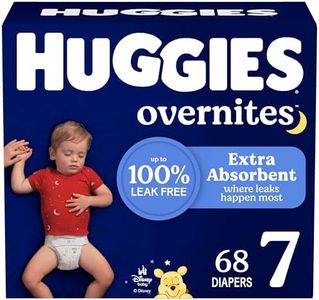 Huggies Overnight Diapers Size 7 (41+ lbs), 68 Ct, Overnites Nighttime Baby Diapers