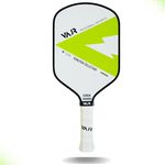 VAJR Pickleball Paddle | Tungsten Collection | TG 01-v2 | 16mm Thickness | Full Fiberglass Spin tech | USA Pickleball Approved Paddle | with Edge Protection | Green White |