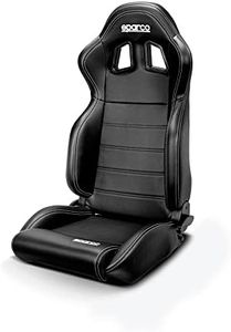 Sparco Sport Seat R100 MY22 - Black Skai + White Stitching - Reclinable