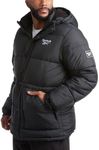 Reebok Men Winter Jacket - Puffer Parka Coat - Heavyweight Ski Jacket for Men, M-XXL, Black, X-Large