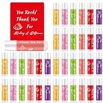 Dansib 36 Pcs Lip Balm Gifts Bulk Thank You Gifts Employee Appreciation Gifts for Coworkers Moisturizer Assorted Flavors Natural Ingredients Dry Chapped Lip Care Gift for Women Men Teen