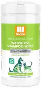 Nootie Waterless Shampoo Wipes for Dogs & Cats - Long Lasting Cucumber Melon Fragrance - Sold in Over 10,000 Vet Clinics and Pet Stores Worldwide, Made in USA - 70 Count