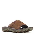 Merrell Men's, Huntington Leather Slide Sandal, Brown, 9.5 UK