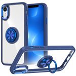 Silverback for iPhone XR Case Clear with Ring Stand, Shockproof Protective Slim Lightweight Phone Case for iPhone XR 6.1 Inch, Blue Clear