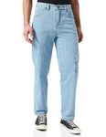 Southpole Men's Script Denim Trouser, Mid Blue, 32W Regular