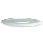 Brute FG263100WHT RUBBERMAID Flat Lid for 32 gal Round Containers, White